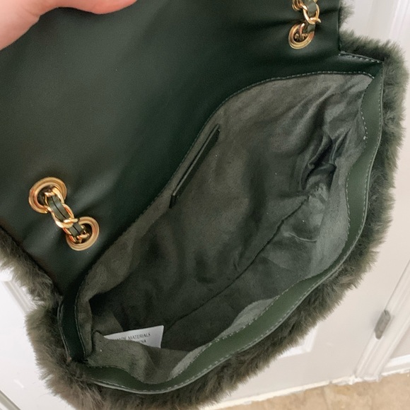 House of Harlow 1960 Deep Green Fur Flap Bag - Picture 16 of 16
